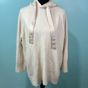 Express Cream Hoodie Sweatshirt Large            Lot E